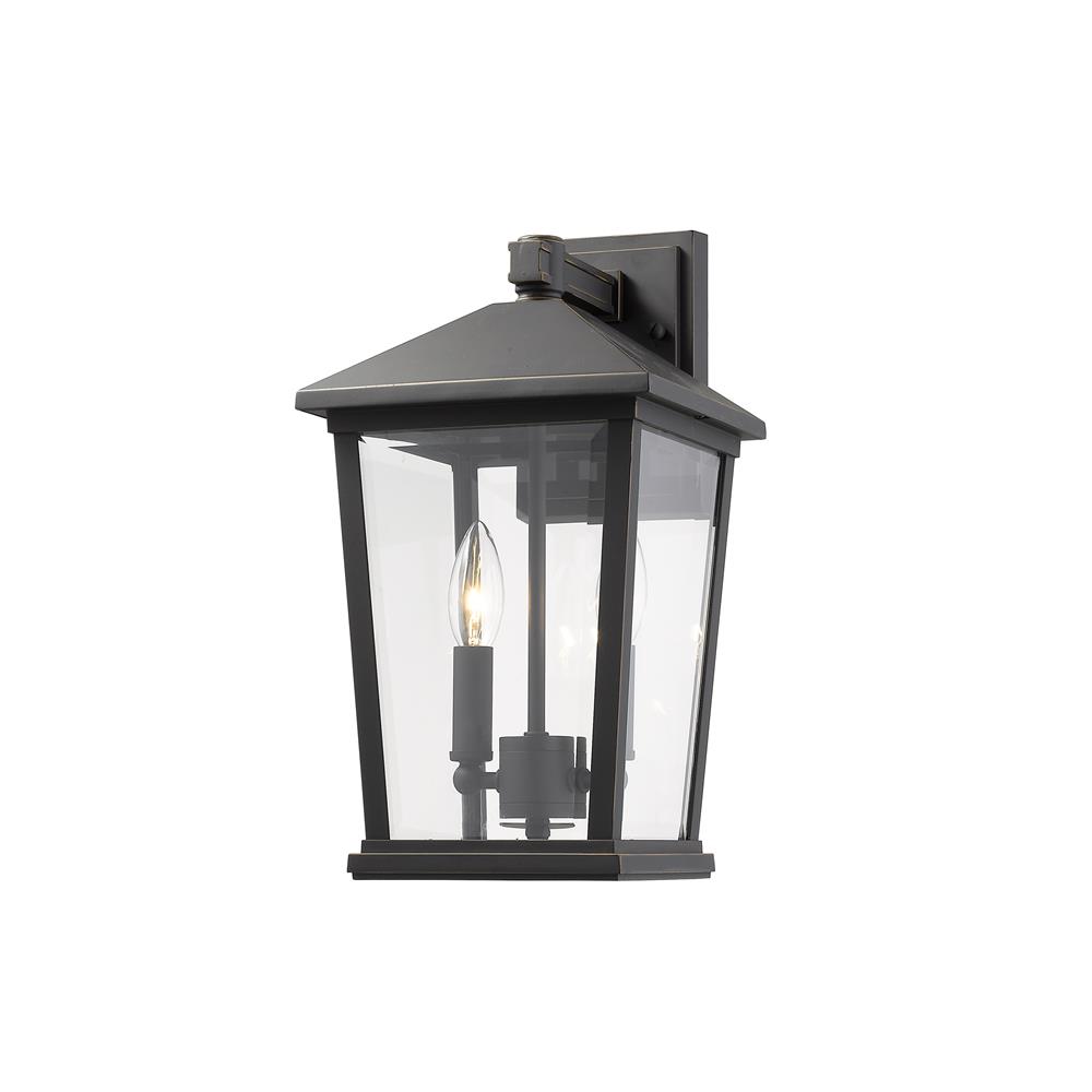 Z-Lite 568M-ORB Beacon 2 Light Outdoor Wall Sconce in Oil Rubbed Bronze