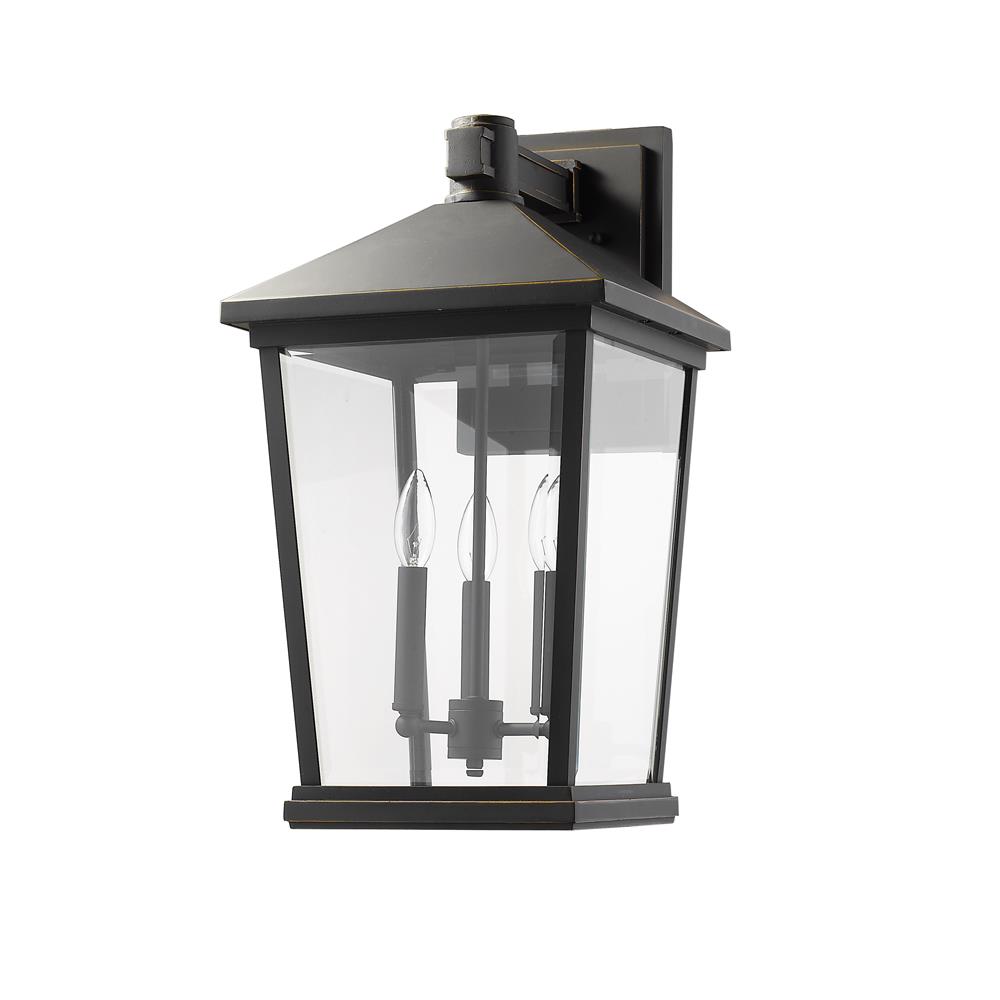 Z-Lite 568XL-ORB Beacon 3 Light Outdoor Wall Sconce in Oil Rubbed Bronze