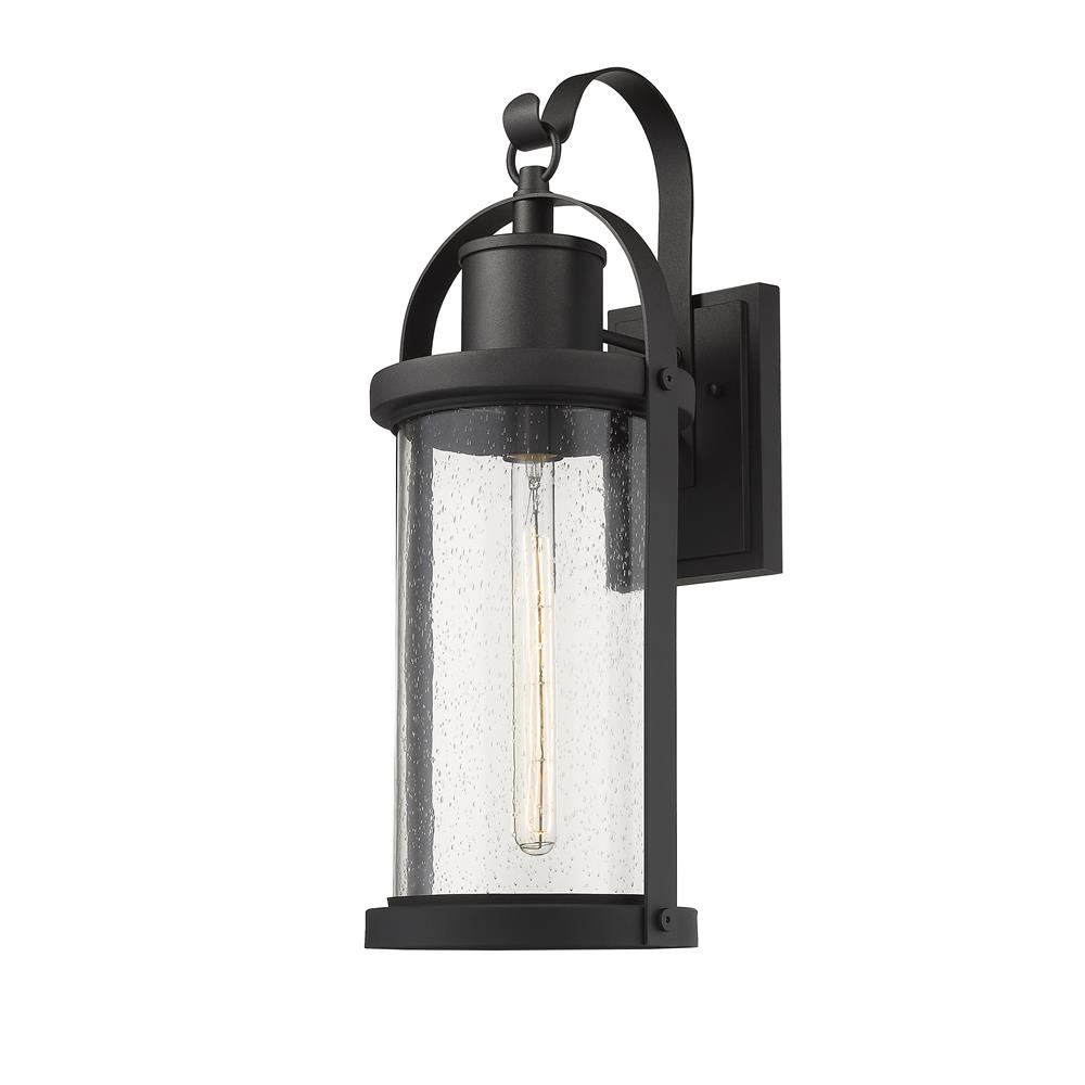 Z-Lite 569B-BK Roundhouse 1 Light Outdoor Wall Sconce in Black