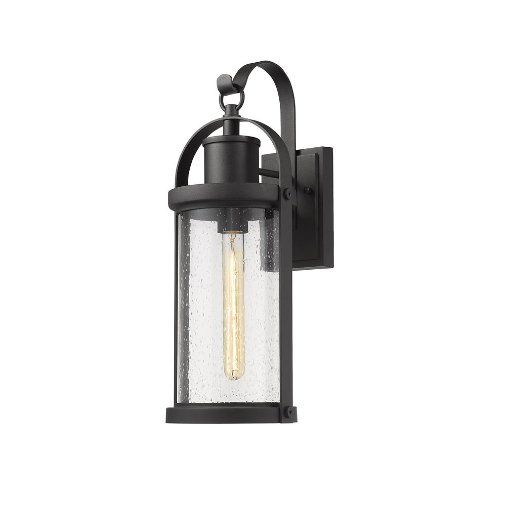 Z-Lite 569M-BK Roundhouse 1 Light Outdoor Wall Sconce in Black
