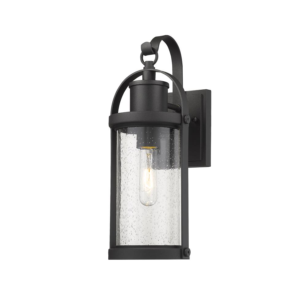 Z-Lite 569S-BK Roundhouse 1 Light Outdoor Wall Sconce in Black