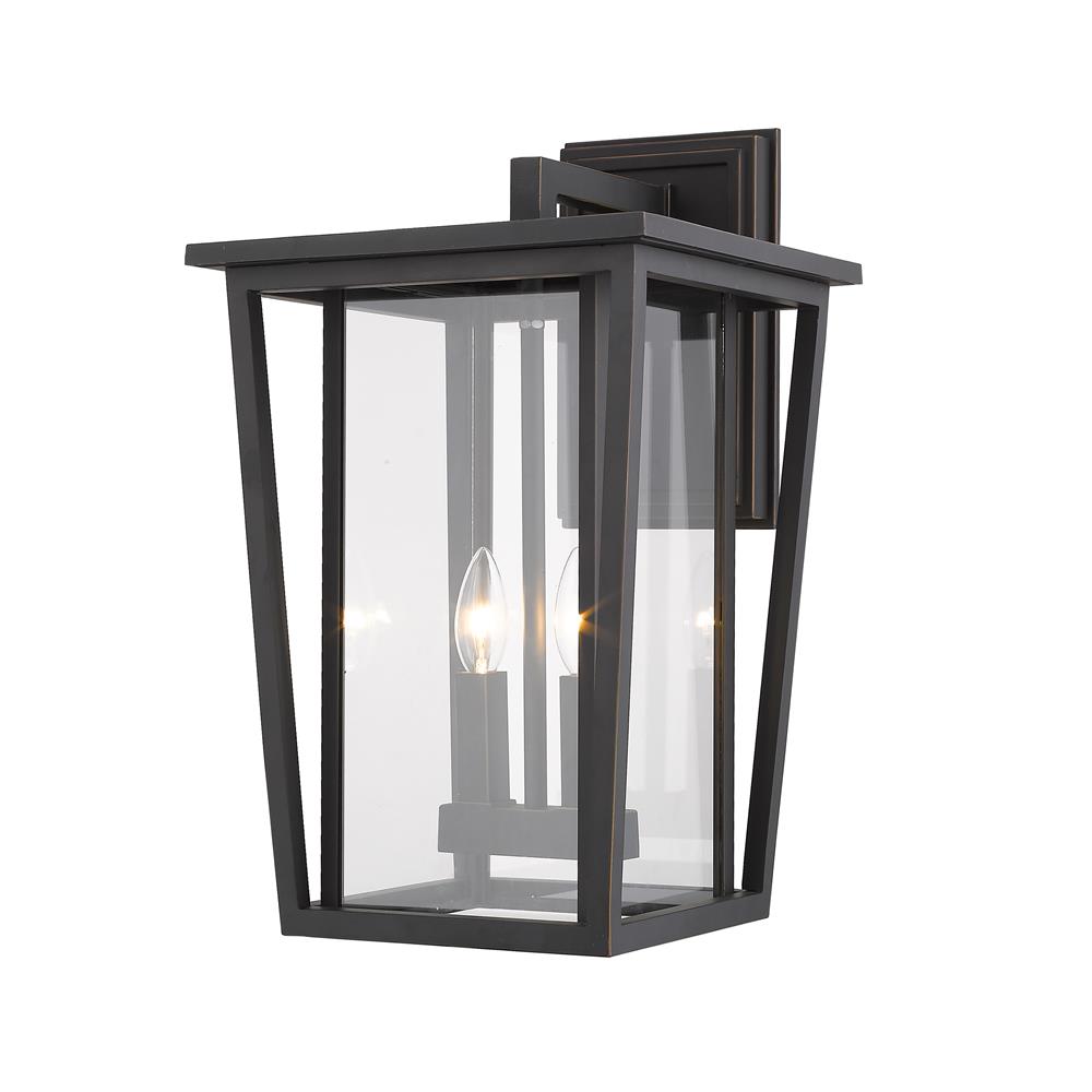 Z-Lite 571B-ORB Seoul 2 Light Outdoor Wall Sconce in Oil Rubbed Bronze