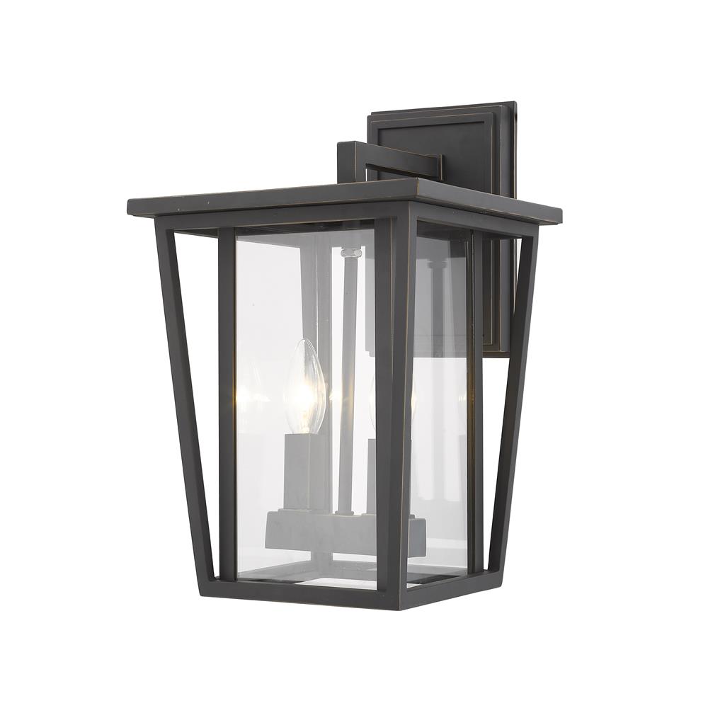 Z-Lite 571M-ORB Seoul 2 Light Outdoor Wall Sconce in Oil Rubbed Bronze