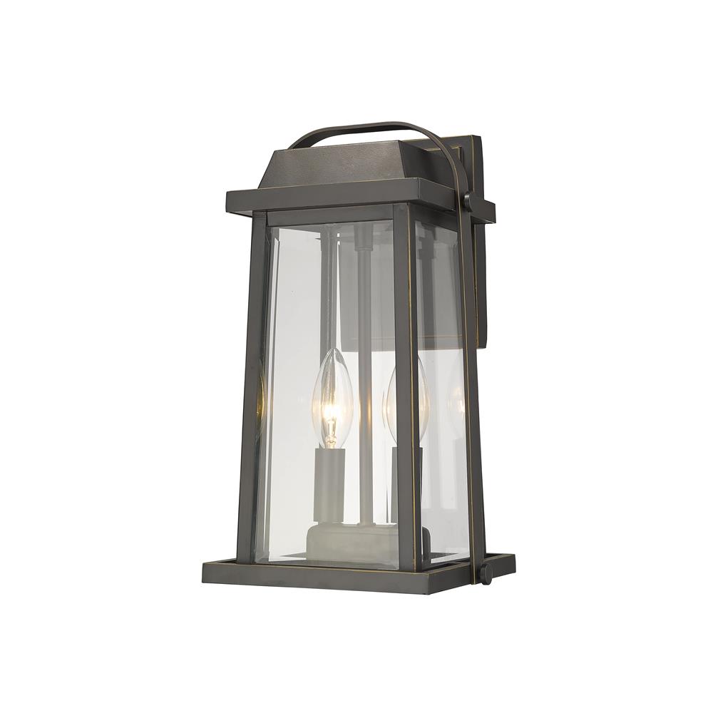 Z-Lite 574M-ORB Millworks 2 Light Outdoor Wall Sconce in Oil Rubbed Bronze