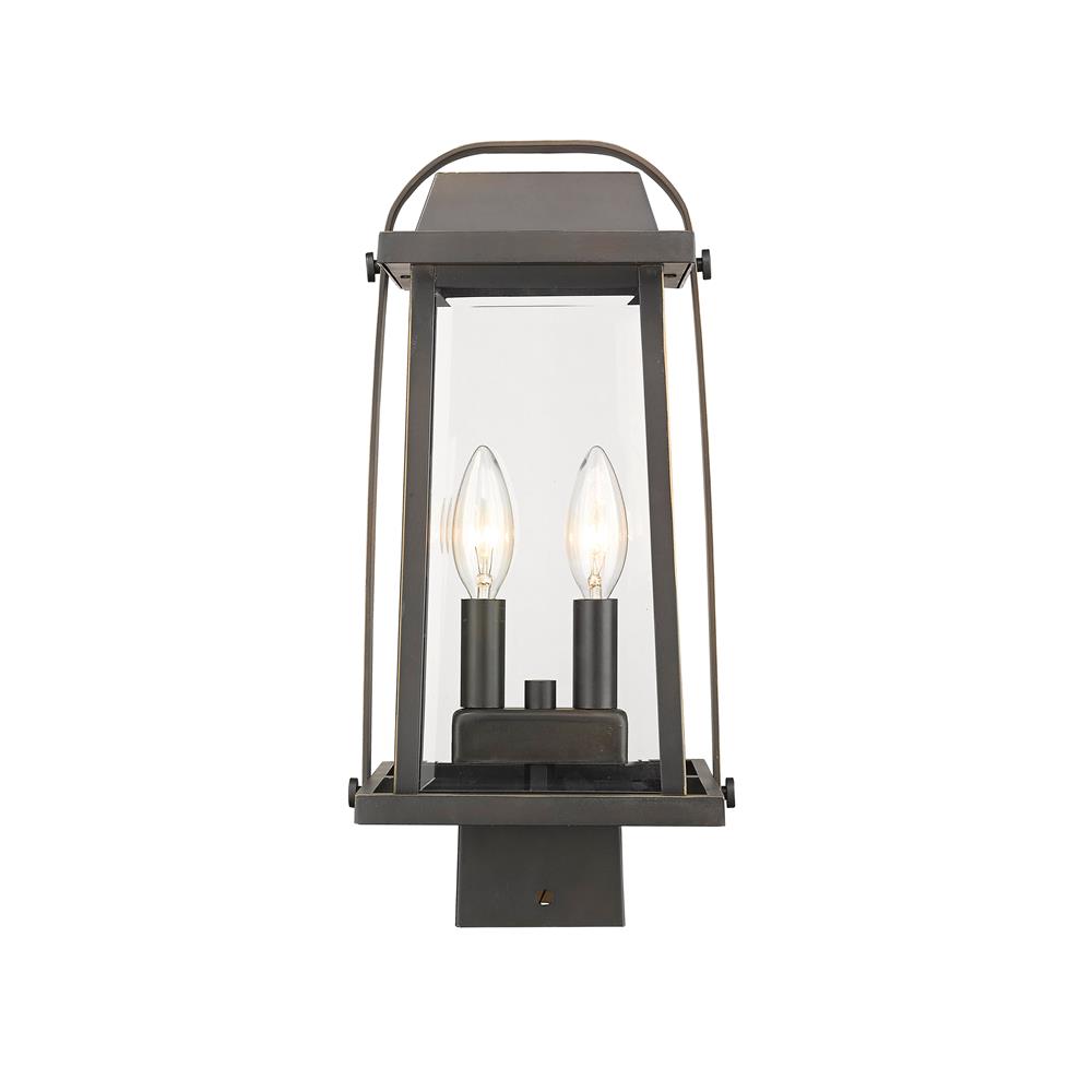 Z-Lite 574PHMS-ORB Millworks 2 Light Outdoor Post Mount Fixture in Oil Rubbed Bronze