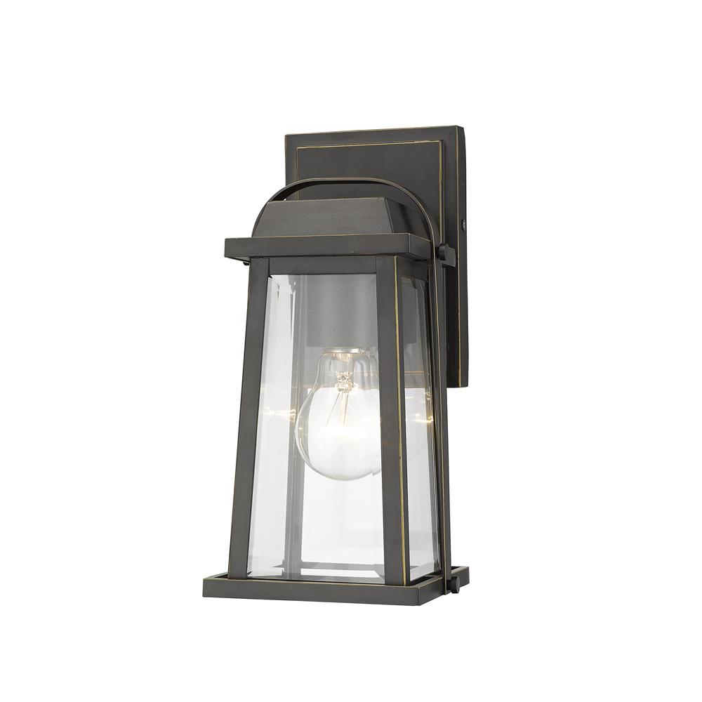 Z-Lite 574S-ORB Millworks 1 Light Outdoor Wall Sconce in Oil Rubbed Bronze