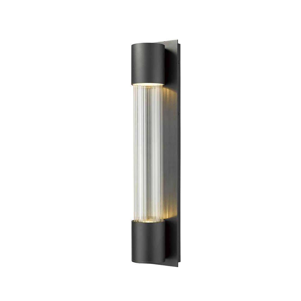 Z-Lite 575B-BK-LED Striate 2 Light Outdoor Wall Sconce in Black