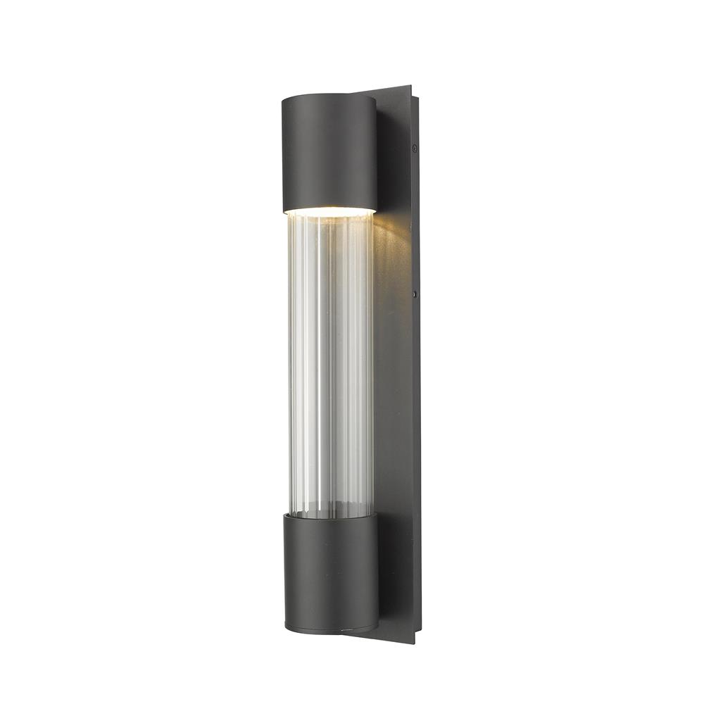 Z-Lite 575M-BK-LED Striate 1 Light Outdoor Wall Sconce in Black