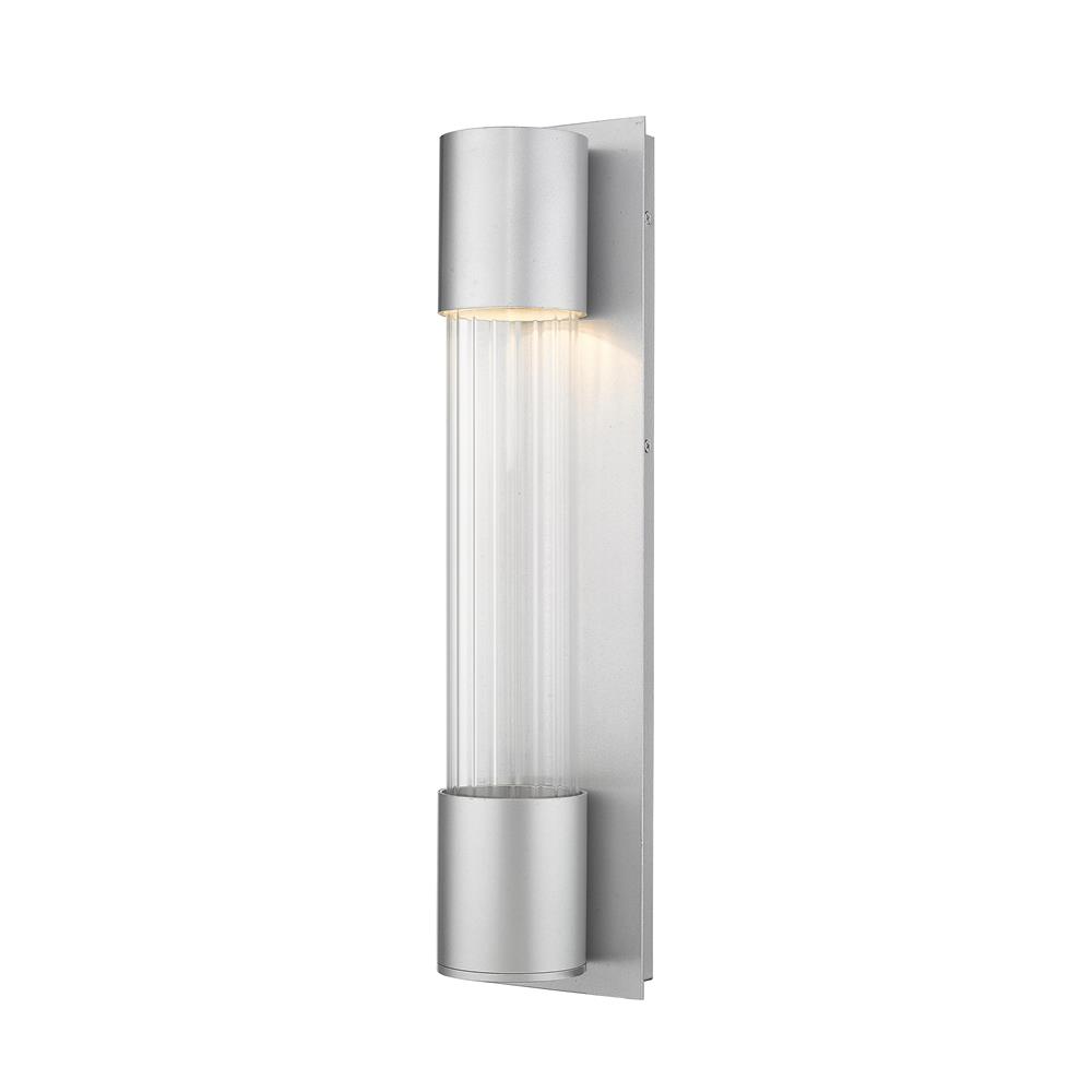 Z-Lite 575M-SL-LED Striate 1 Light Outdoor Wall Sconce in Silver