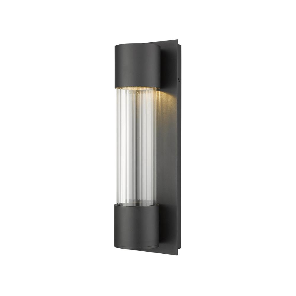 Z-Lite 575S-BK-LED Striate 1 Light Outdoor Wall Sconce in Black