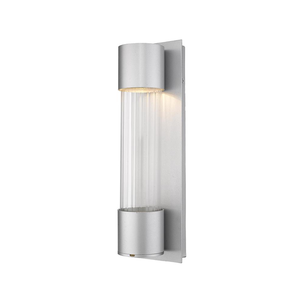 Z-Lite 575S-SL-LED Striate 1 Light Outdoor Wall Sconce in Silver