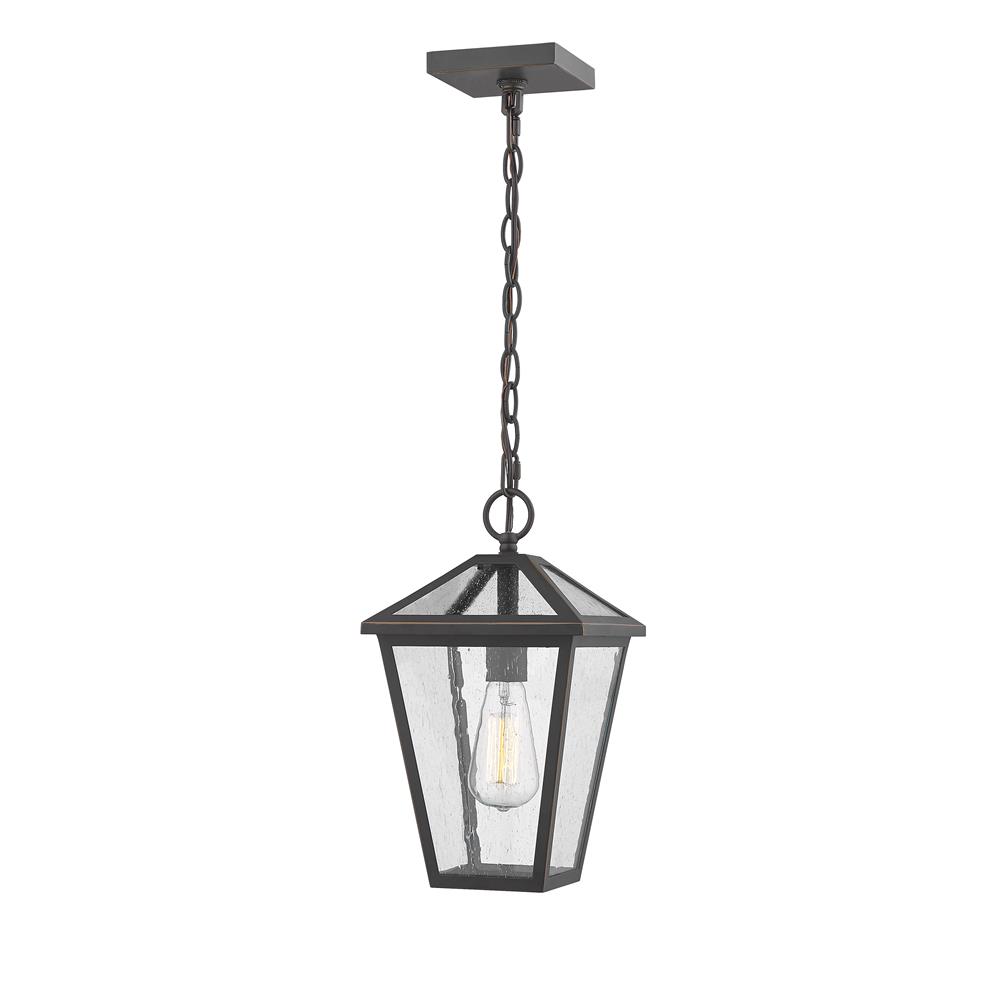 Z-Lite 579CHM-ORB  Rubbed Bronze 1 Light Outdoor Chain Mount Ceiling Fixture