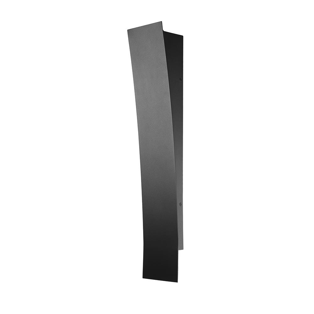 Z-Lite 581B-BK-LED Landrum 1 Light Outdoor Wall Sconce in Black with Sand Blast Shade