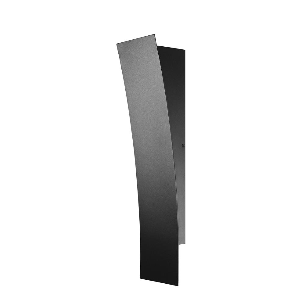 Z-Lite 581M-BK-LED Landrum 1 Light Outdoor Wall Sconce in Black with Sand Blast Shade