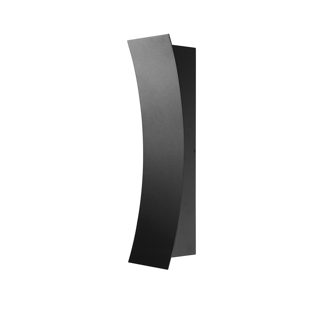 Z-Lite 582M-BK-LED Landrum 2 Light Outdoor Wall Sconce in Black with Sand Blast Shade