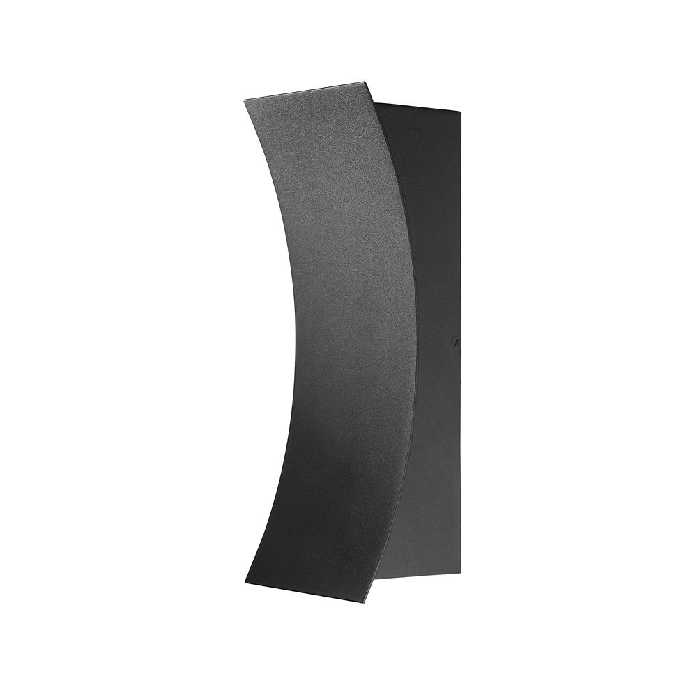 Z-Lite 582S-BK-LED Landrum 2 Light Outdoor Wall Sconce in Black with Sand Blast Shade