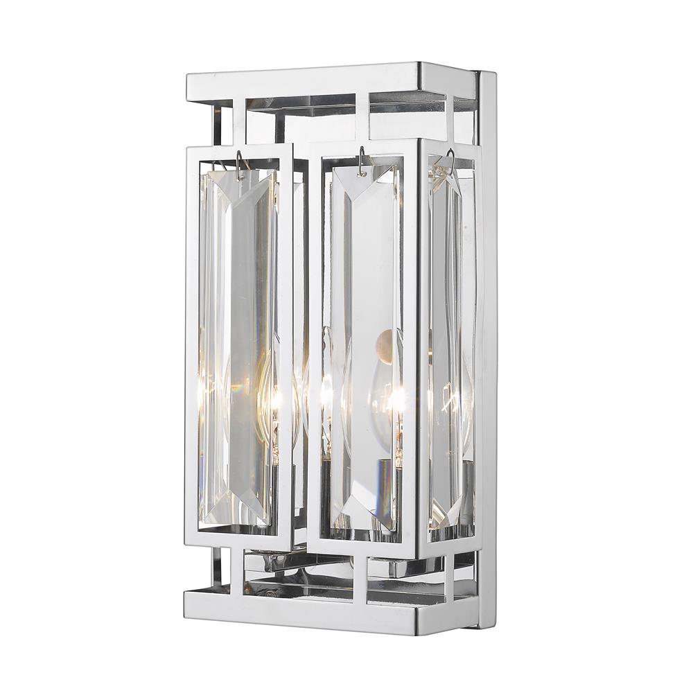 Z-Lite 6006-2S-CH Mersesse Wall Sconce in Chrome 