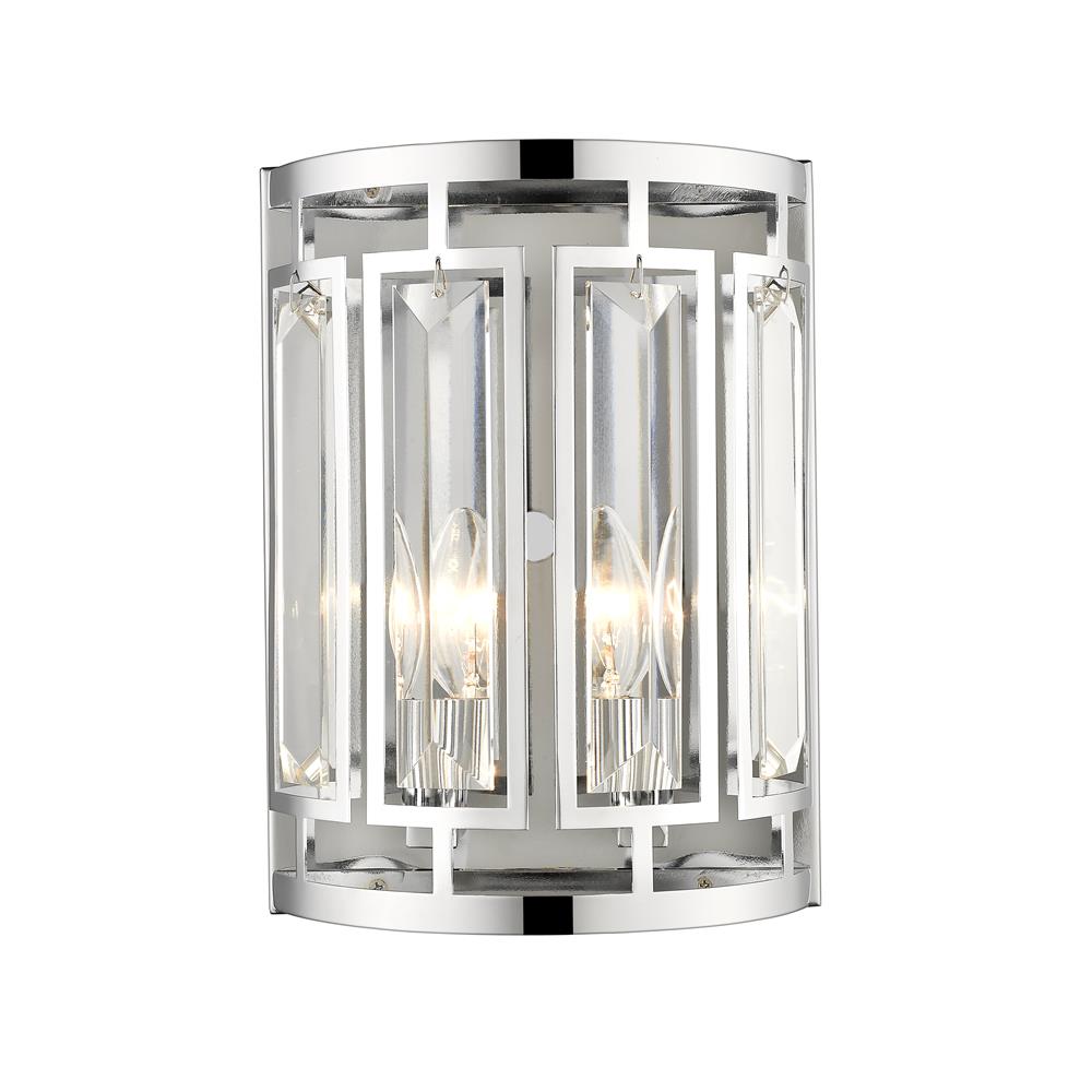 Z-Lite 6007-2S-CH Mersesse Wall Sconce in Chrome 