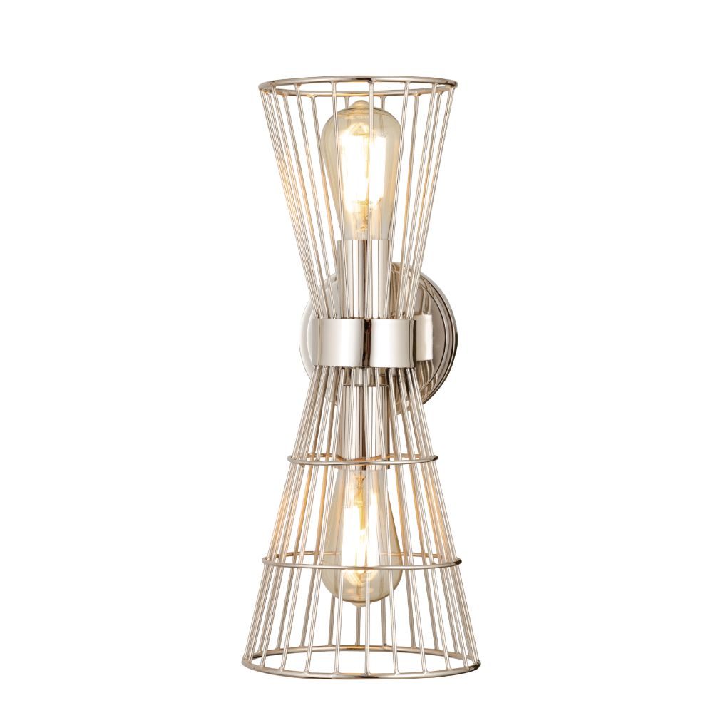 Z-Lite 6015-2S-PN 2 Light Wall Sconce in Polished Nickel