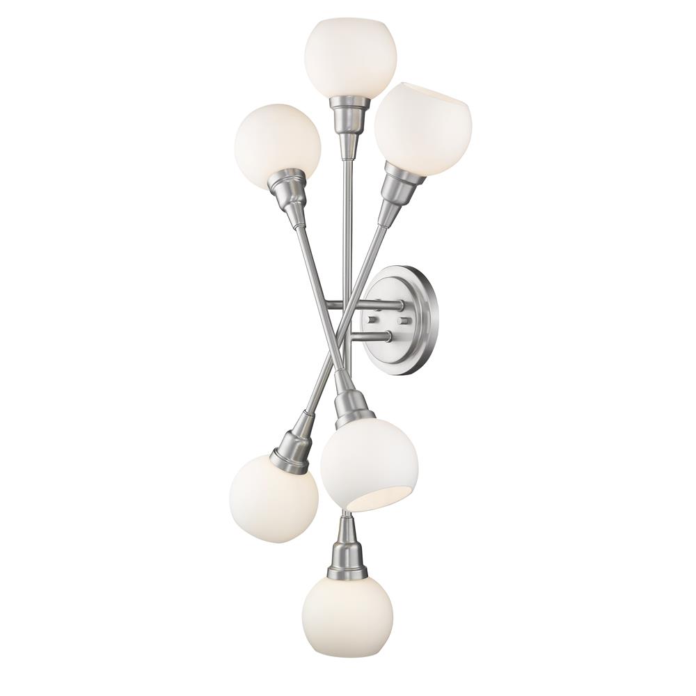 Z-Lite 616-6S-BN-LED Tian 6 Light Wall Sconce in Brushed Nickel