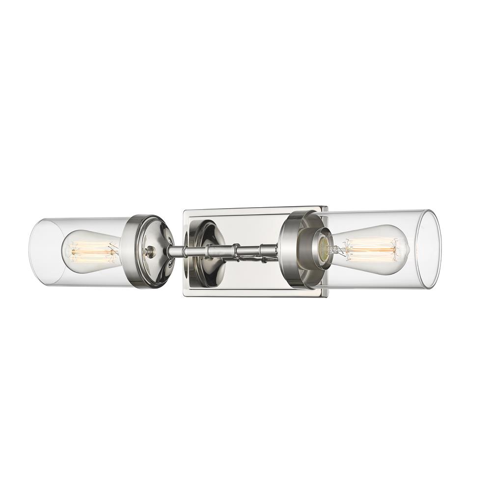 Z-Lite 617-2S-PN Calliope Wall Sconce in Polished Nickel