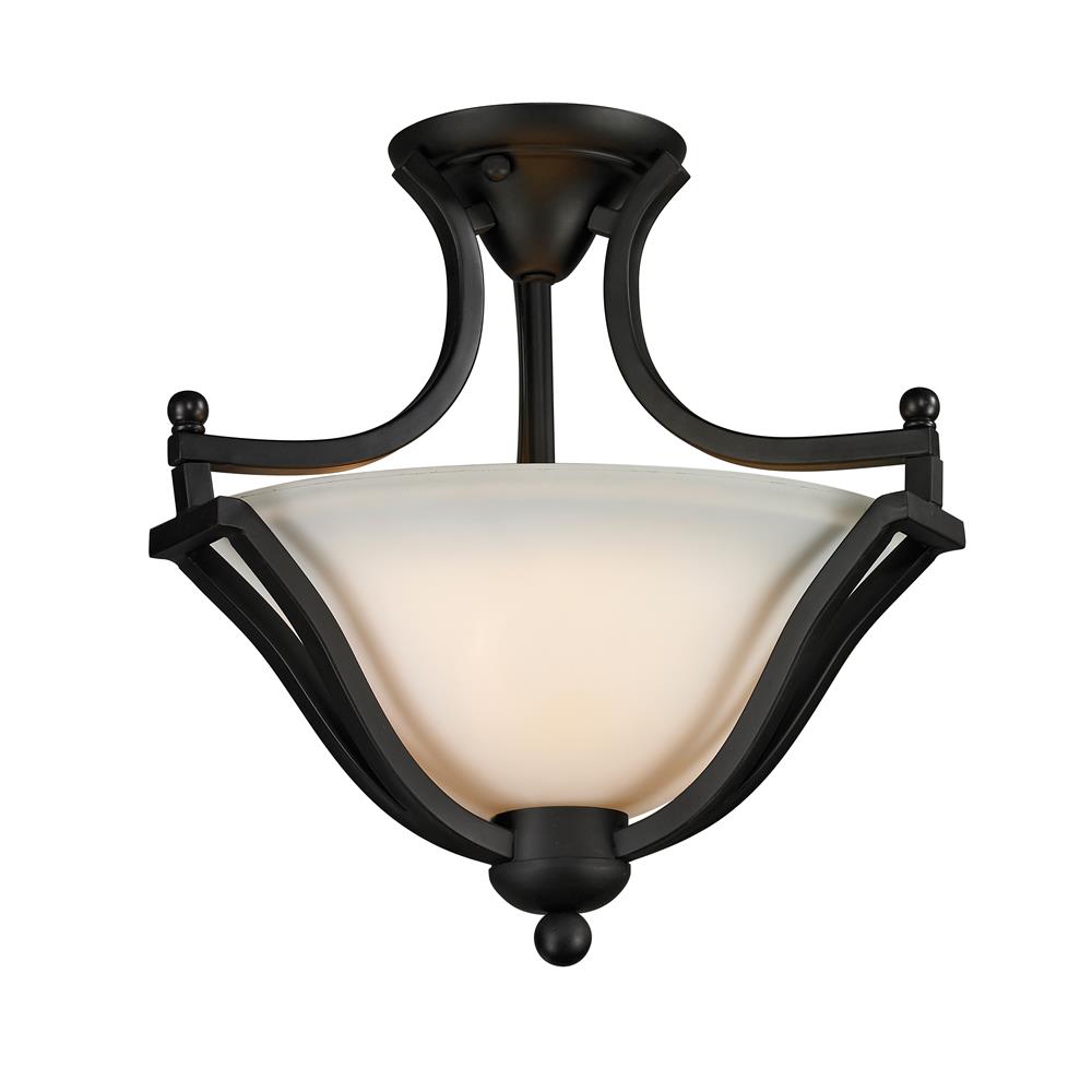 703SF-MB - Z-Lite 703SF-MB 2 Light Semi-Flush Mount in Matte Black